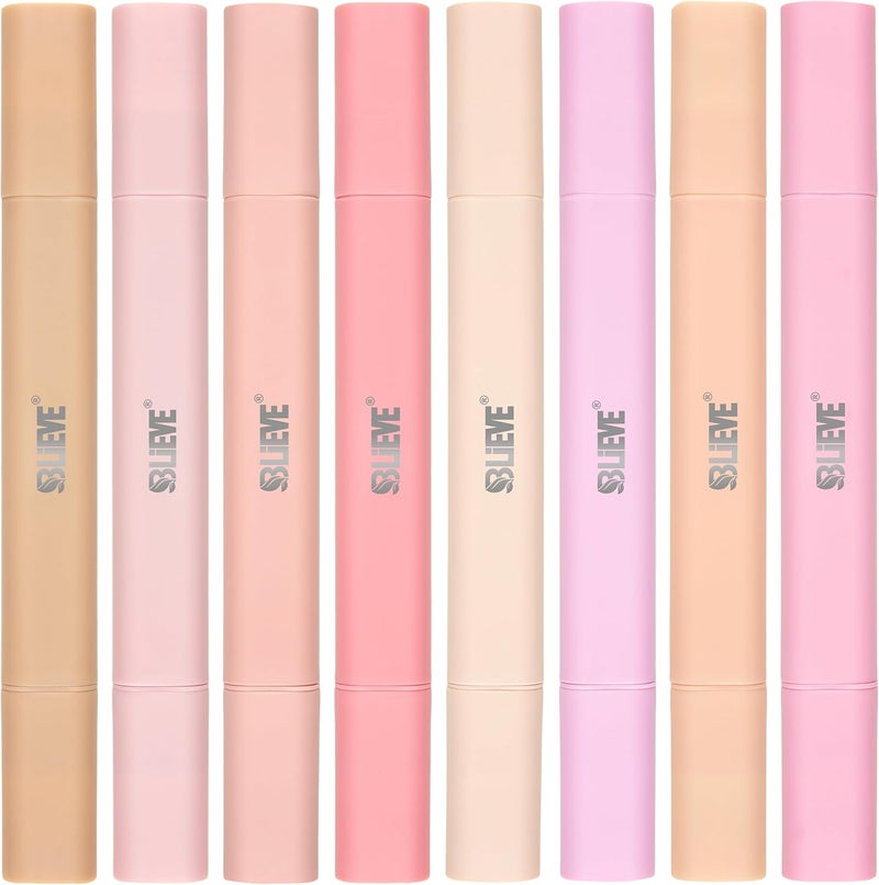 Believe - Aesthetic Bible Highlighters No Bleed Through Assorted Colors, Cute Pink Highlighter Dual Tip For Journaling Supplies And School Accessories, Bible Highlighters And Pens No Bleed (ROSES) - Image 1